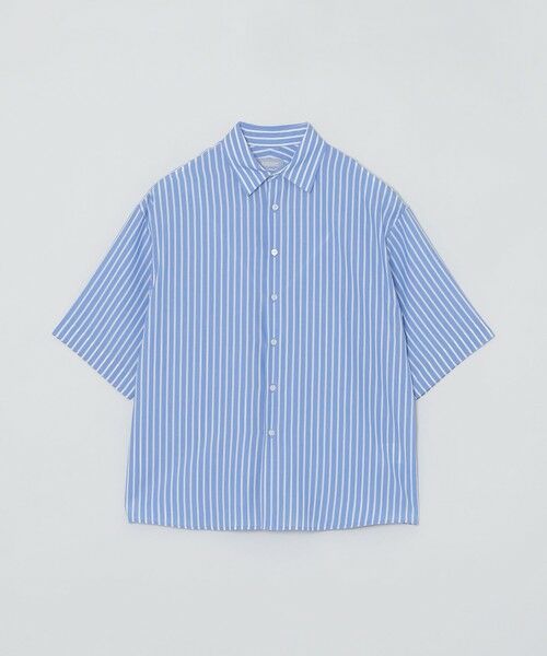 ブラウス シャツ GREY LABEL ストライプショートスリーブレギュラーカラーシャツ レディース GREY LABEL ストライプショートスリーブレギュラーカラーシャツ