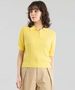 MACKINTOSH PHILOSOPHY / マッキントッシュ フィロソフィー ニット・セーター | GREY LABEL ハイベージケーブルニットポロ