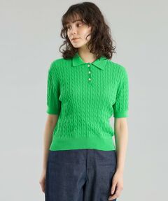 MACKINTOSH PHILOSOPHY / マッキントッシュ フィロソフィー ニット・セーター | GREY LABEL ハイベージケーブルニットポロ