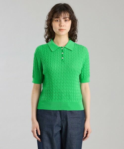 MACKINTOSH PHILOSOPHY / マッキントッシュ フィロソフィー ニット・セーター | GREY LABEL ハイベージケーブルニットポロ | 詳細5