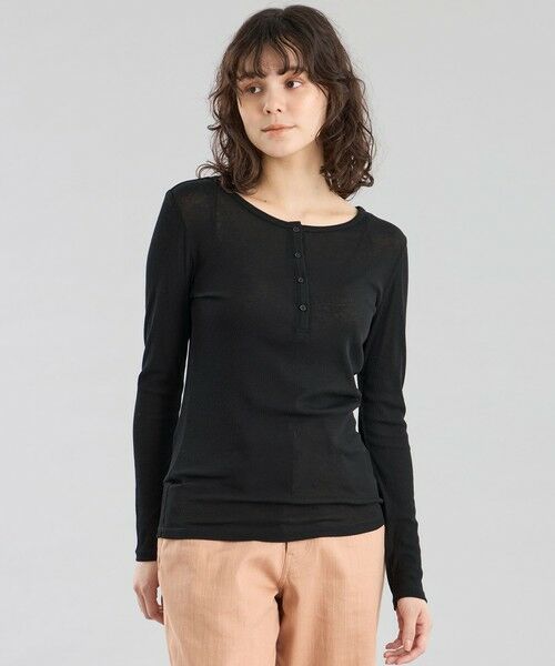 MACKINTOSH PHILOSOPHY/マッキントッシュ フィロソフィー GREY LABEL シアーヘンリーネック ブラック1 2 MACKINTOSH PHILOSOPHY/マッキントッシュ フィロソフィー GREY LABEL シアーヘンリーネック ブラック1 2