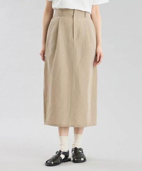 MACKINTOSH PHILOSOPHY/マッキントッシュ フィロソフィー GREY LABEL リネンナイロンスカート ベージュ1 2 MACKINTOSH PHILOSOPHY/マッキントッシュ フィロソフィー GREY LABEL リネンナイロンスカート ベージュ1 2