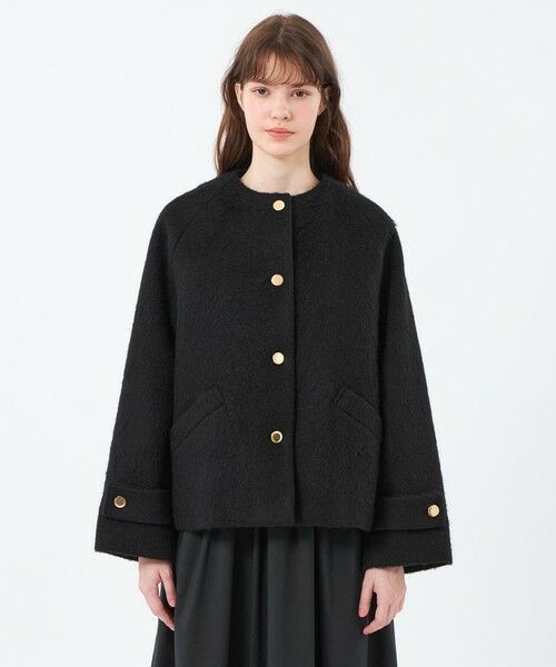 MACKINTOSH PHILOSOPHY / マッキントッシュ フィロソフィー その他アウター | 【WELBURY NO COLLAR SHORT(ウェルベリーノーカラーショート)】ウールシャギー製 | 詳細4