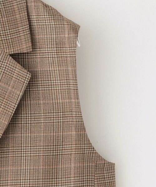 MACKINTOSH PHILOSOPHY / マッキントッシュ フィロソフィー ノーカラージャケット | バスケットチェックテーラードジレ | 詳細3