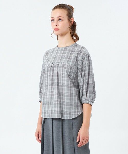 MACKINTOSH PHILOSOPHY / マッキントッシュ フィロソフィー シャツ・ブラウス | フロントギャザーチェックブラウス | 詳細4