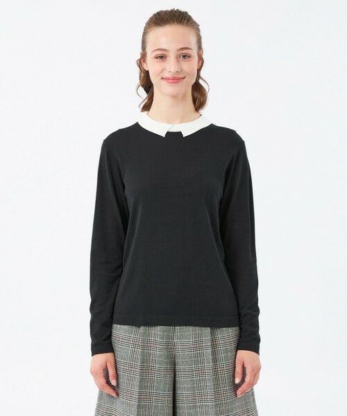 MACKINTOSH PHILOSOPHY / マッキントッシュ フィロソフィー ニット・セーター | 【Bicolor Knit Polo（バイカラーニットポロ）】ロングスリーブ | 詳細4