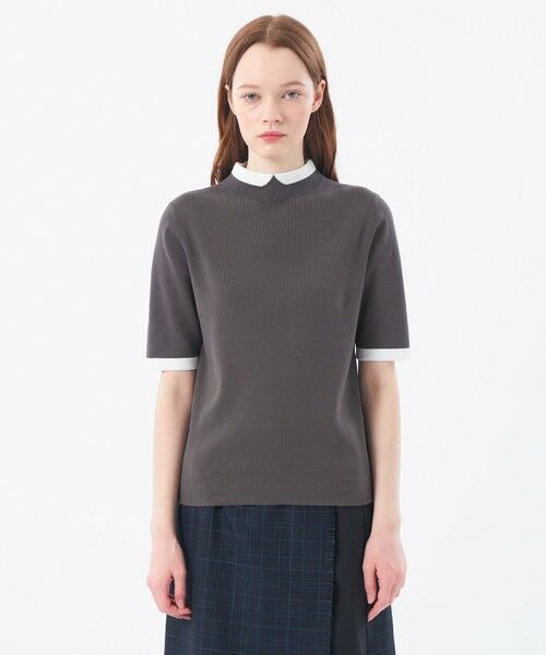 MACKINTOSH PHILOSOPHY / マッキントッシュ フィロソフィー ニット・セーター | 【2025年秋冬モデル】Cleric Collar Knit ハーフスリーブ | 詳細6