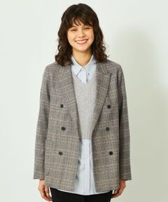 MACKINTOSH PHILOSOPHY / マッキントッシュ フィロソフィー ノーカラージャケット | GREY LABEL グレンチェックブレザー