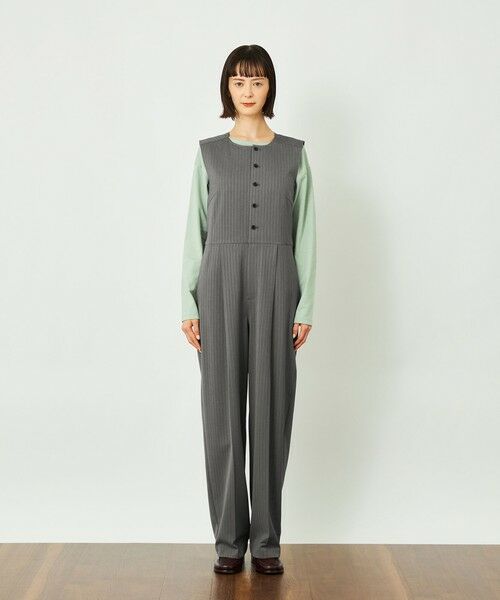 MACKINTOSH PHILOSOPHY / マッキントッシュ フィロソフィー ロング・マキシ丈ワンピース | GREY LABEL ノーカラージャンプスーツ | 詳細4