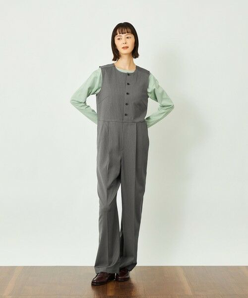 MACKINTOSH PHILOSOPHY / マッキントッシュ フィロソフィー ロング・マキシ丈ワンピース | GREY LABEL ノーカラージャンプスーツ | 詳細1