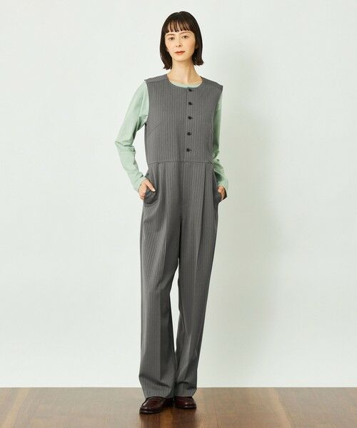 MACKINTOSH PHILOSOPHY/マッキントッシュ フィロソフィー GREY LABEL ノーカラージャンプスーツ チャコールグレー1 2 MACKINTOSH PHILOSOPHY/マッキントッシュ フィロソフィー GREY LABEL ノーカラージャンプスーツ チャコールグレー1 2