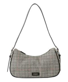 ＜小物から取り入れるトラッドな秋冬ムード＞<br /><br />横長シルエットのミニホーボーバッグ。<br />トラッドなムードのツイードチェックを使用した、存在感のあるアイテムです。<br>持ち手の長さは7段階で調節可能。地厚なアウターなどを着ていても、肩にかけられる長さに調整できます。<br /><br /><br>※この商品はサンプルでの撮影を行っています。<br>実際の商品とイメージ、仕様が異なる場合がございます。