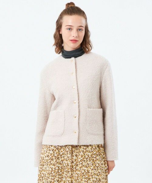 MACKINTOSH PHILOSOPHY/マッキントッシュ フィロソフィー 【HESSLE(ヘスル)】ノーカラーショートコート オフホワイト2 38 MACKINTOSH PHILOSOPHY/マッキントッシュ フィロソフィー 【HESSLE(ヘスル)】ノーカラーショートコート オフホワイト2 38