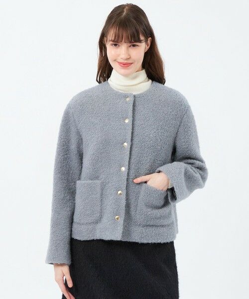 MACKINTOSH PHILOSOPHY/マッキントッシュ フィロソフィー 【HESSLE(ヘスル)】ノーカラーショートコート グレー4 38 MACKINTOSH PHILOSOPHY/マッキントッシュ フィロソフィー 【HESSLE(ヘスル)】ノーカラーショートコート グレー4 38