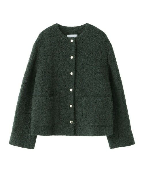MACKINTOSH PHILOSOPHY/マッキントッシュ フィロソフィー 【HESSLE(ヘスル)】ノーカラーショートコート グリーン1 38 MACKINTOSH PHILOSOPHY/マッキントッシュ フィロソフィー 【HESSLE(ヘスル)】ノーカラーショートコート グリーン1 38