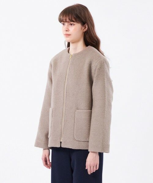 MACKINTOSH PHILOSOPHY / マッキントッシュ フィロソフィー その他アウター | 【WEB&一部店舗限定】ウールパイルノーカラーショートコート | 詳細5