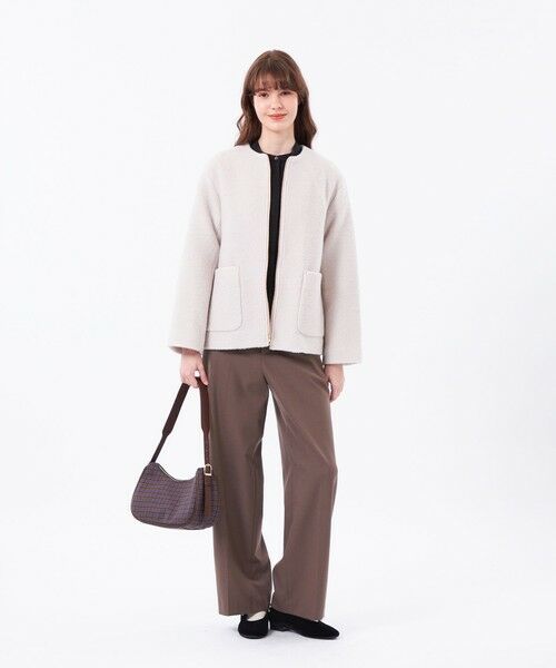 MACKINTOSH PHILOSOPHY / マッキントッシュ フィロソフィー その他アウター | 【WEB&一部店舗限定】ウールパイルノーカラーショートコート | 詳細1