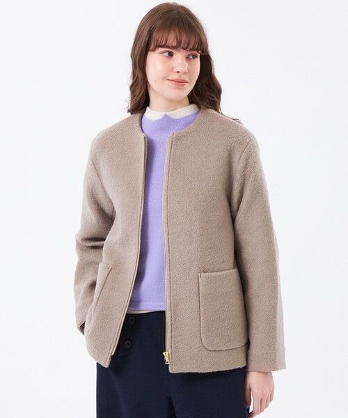【新品 タグ付き】マッキントッシュフィロソフィー ノーカラーショートジャケ ット 新品 タグ付き】マッキントッシュフィロソフィー ノーカラー