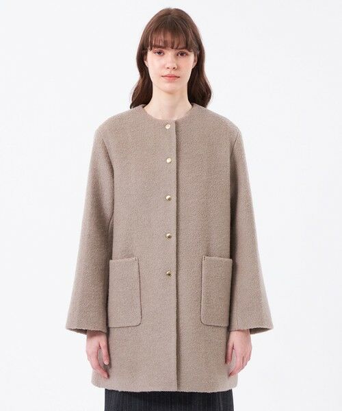 MACKINTOSH PHILOSOPHY / マッキントッシュ フィロソフィー その他アウター | 【WEB&一部店舗限定】ウールパイルノーカラーコート | 詳細4