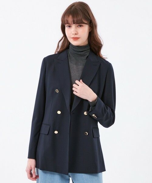 MACKINTOSH PHILOSOPHY / マッキントッシュ フィロソフィー ノーカラージャケット | 【Retford(レットフォード)】ウォッシャブルブレザー(ネイビー3)