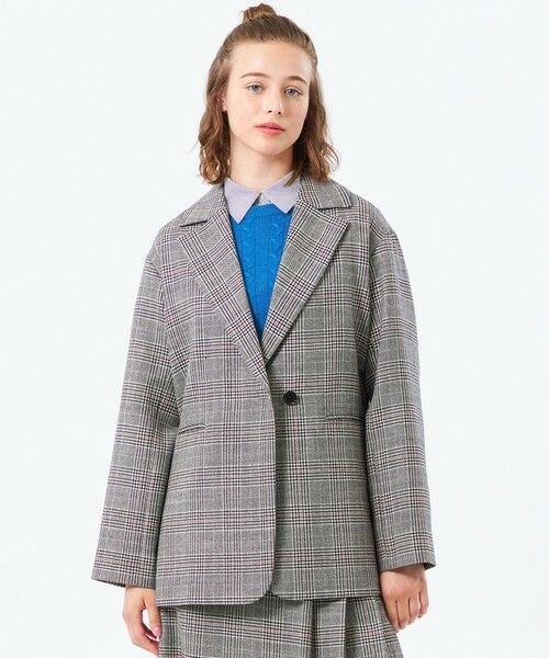 MACKINTOSH PHILOSOPHY / マッキントッシュ フィロソフィー ブルゾン | 【Tifty(ティフティ)】 チェックツイード(グレー4)