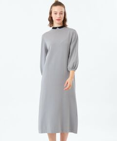 MACKINTOSH PHILOSOPHY / マッキントッシュ フィロソフィー ロング・マキシ丈ワンピース | 【25年秋冬モデル】Cleric Collar Knit サックワンピース