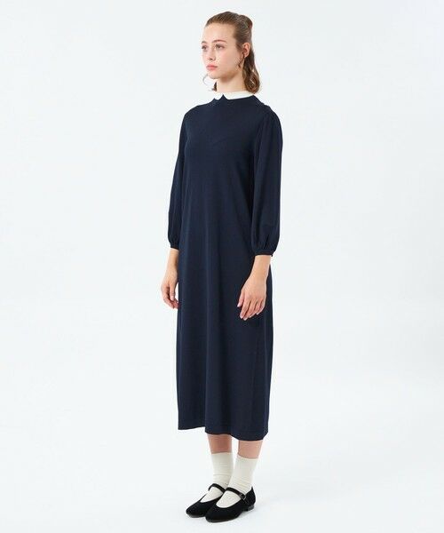 MACKINTOSH PHILOSOPHY / マッキントッシュ フィロソフィー ロング・マキシ丈ワンピース | 【25年秋冬モデル】Cleric Collar Knit サックワンピース | 詳細4