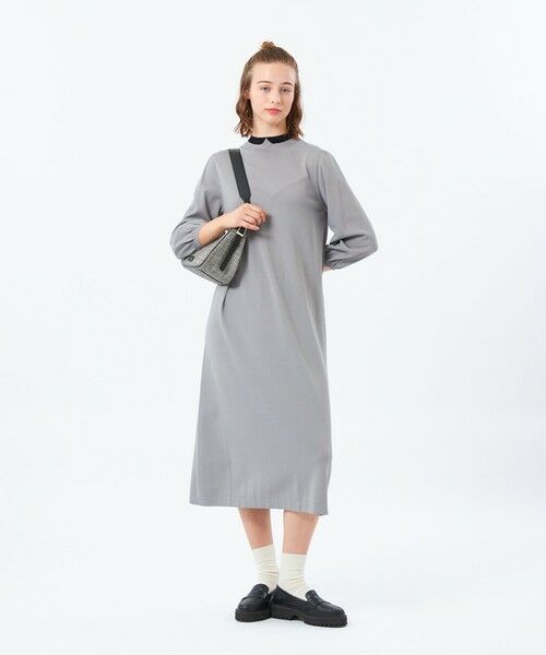 MACKINTOSH PHILOSOPHY / マッキントッシュ フィロソフィー ロング・マキシ丈ワンピース | 【25年秋冬モデル】Cleric Collar Knit サックワンピース | 詳細1