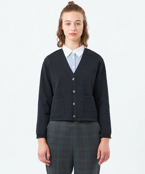 MACKINTOSH PHILOSOPHY / マッキントッシュ フィロソフィー ニット・セーター | ラメボーダーVネックカーディガン | 詳細3