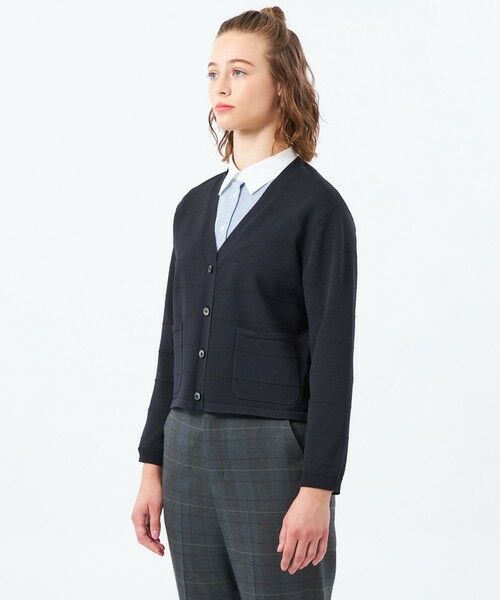 MACKINTOSH PHILOSOPHY / マッキントッシュ フィロソフィー ニット・セーター | ラメボーダーVネックカーディガン | 詳細4