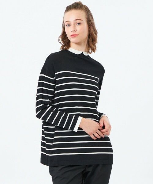 MACKINTOSH PHILOSOPHY/マッキントッシュ フィロソフィー 【25年秋冬モデル】Cleric Collar Knit ワイドフィット ブラック1 38 MACKINTOSH PHILOSOPHY/マッキントッシュ フィロソフィー 【25年秋冬モデル】Cleric Collar Knit ワイドフィット ブラック1 38