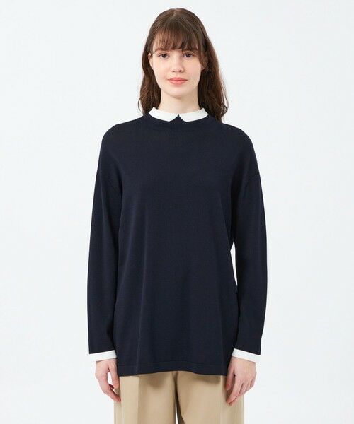 MACKINTOSH PHILOSOPHY / マッキントッシュ フィロソフィー ニット・セーター | 【25年秋冬モデル】Cleric Collar Knit ワイドフィット | 詳細4