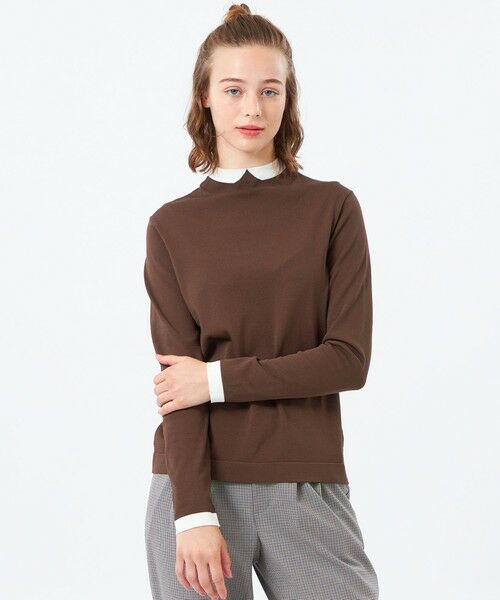 MACKINTOSH PHILOSOPHY/マッキントッシュ フィロソフィー 【25年秋冬モデル】Cleric Collar Knit ロングスリーブ キャメル1 36 MACKINTOSH PHILOSOPHY/マッキントッシュ フィロソフィー 【25年秋冬モデル】Cleric Collar Knit ロングスリーブ キャメル1 36