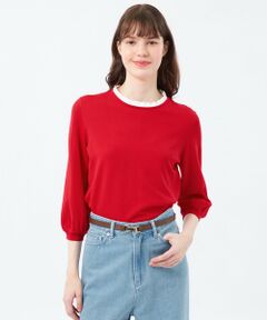 MACKINTOSH PHILOSOPHY / マッキントッシュ フィロソフィー ニット・セーター | フリルカラーパフスリーブニット