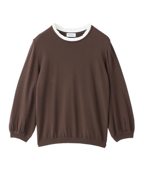 MACKINTOSH PHILOSOPHY / マッキントッシュ フィロソフィー ニット・セーター | フリルカラーパフスリーブニット(キャメル1)