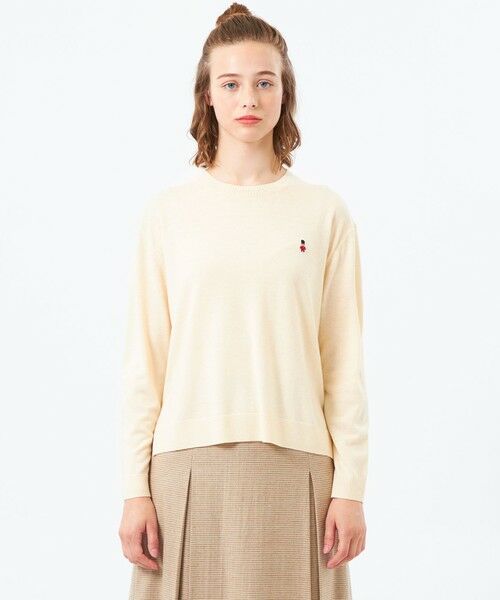 MACKINTOSH PHILOSOPHY / マッキントッシュ フィロソフィー ニット・セーター | 【WEB&一部店舗限定】バッキンガムベア ワッペンクルーネックニット | 詳細7