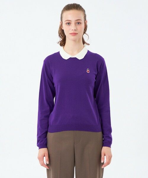 MACKINTOSH PHILOSOPHY / マッキントッシュ フィロソフィー ニット・セーター | 【WEB&一部店舗限定】バッキンガムベア ワッペンニットポロ | 詳細7