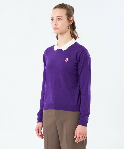 MACKINTOSH PHILOSOPHY / マッキントッシュ フィロソフィー ニット・セーター | 【WEB&一部店舗限定】バッキンガムベア ワッペンニットポロ | 詳細8