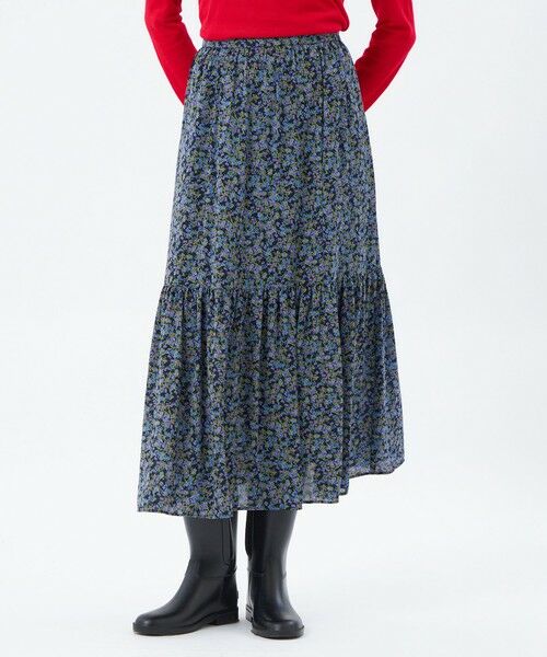 MACKINTOSH PHILOSOPHY/マッキントッシュ フィロソフィー リトルフラワープリントギャザースカート ネイビー3 38 MACKINTOSH PHILOSOPHY/マッキントッシュ フィロソフィー リトルフラワープリントギャザースカート ネイビー3 38