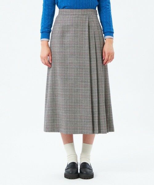 MACKINTOSH PHILOSOPHY / マッキントッシュ フィロソフィー ロング・マキシ丈スカート | サイドプリーツチェックツイードスカート | 詳細4
