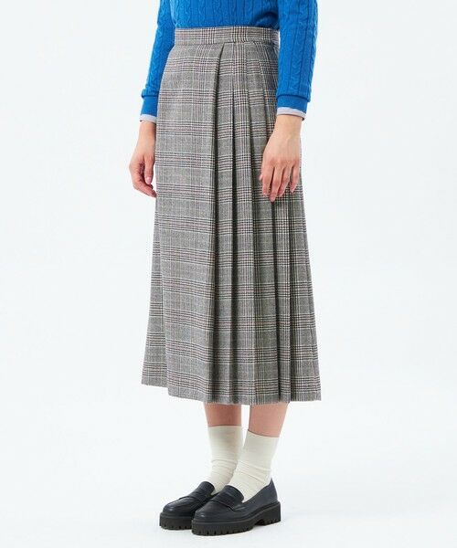 MACKINTOSH PHILOSOPHY / マッキントッシュ フィロソフィー ロング・マキシ丈スカート | サイドプリーツチェックツイードスカート | 詳細5