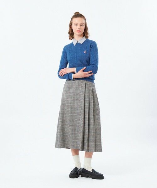 MACKINTOSH PHILOSOPHY / マッキントッシュ フィロソフィー ロング・マキシ丈スカート | サイドプリーツチェックツイードスカート | 詳細1