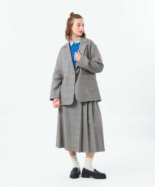 MACKINTOSH PHILOSOPHY / マッキントッシュ フィロソフィー ロング・マキシ丈スカート | サイドプリーツチェックツイードスカート | 詳細2