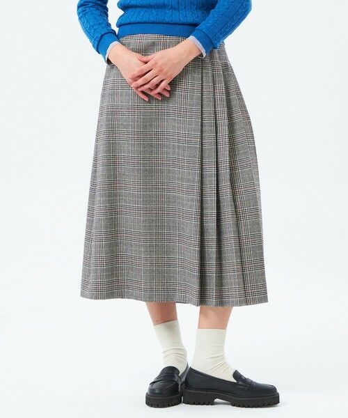 MACKINTOSH PHILOSOPHY/マッキントッシュ フィロソフィー サイドプリーツチェックツイードスカート グレー4 38 MACKINTOSH PHILOSOPHY/マッキントッシュ フィロソフィー サイドプリーツチェックツイードスカート グレー4 38