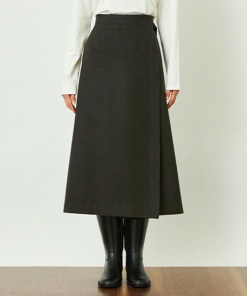 MACKINTOSH PHILOSOPHY / マッキントッシュ フィロソフィー ロング・マキシ丈スカート | GREY LABEL ウールフラノラップスカート | 詳細5