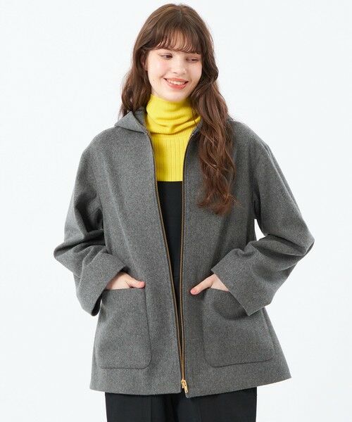 MACKINTOSH PHILOSOPHY / マッキントッシュ フィロソフィー その他アウター | ショートビーバーフードコート(チャコールグレー1)