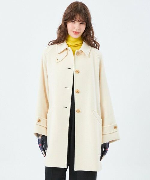 MACKINTOSH PHILOSOPHY/マッキントッシュ フィロソフィー 【LEE11月号掲載/蛯原友里さん着用】【WELBURY（ウェルベリー）】ウールメルトン製 オフホワイト1 38