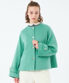 MACKINTOSH PHILOSOPHY / マッキントッシュ フィロソフィー その他アウター | 【WELBURY NO COLLAR SHORT（ウェルベリーノーカラーショート）】ウールメルトン製