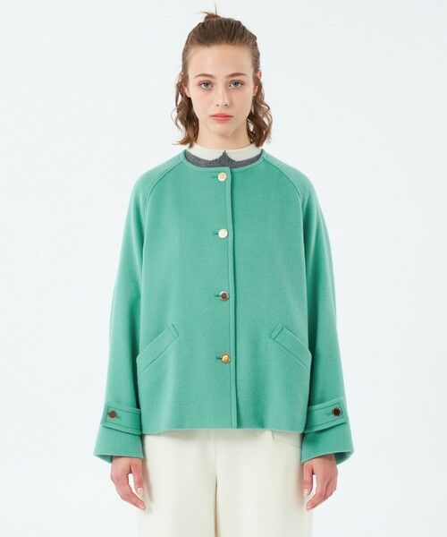 MACKINTOSH PHILOSOPHY / マッキントッシュ フィロソフィー その他アウター | 【WELBURY NO COLLAR SHORT（ウェルベリーノーカラーショート）】ウールメルトン製 | 詳細7