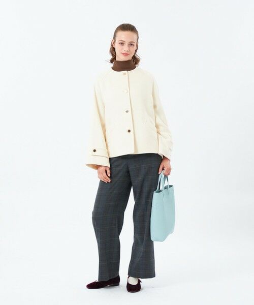 MACKINTOSH PHILOSOPHY / マッキントッシュ フィロソフィー その他アウター | 【WELBURY NO COLLAR SHORT（ウェルベリーノーカラーショート）】ウールメルトン製 | 詳細1